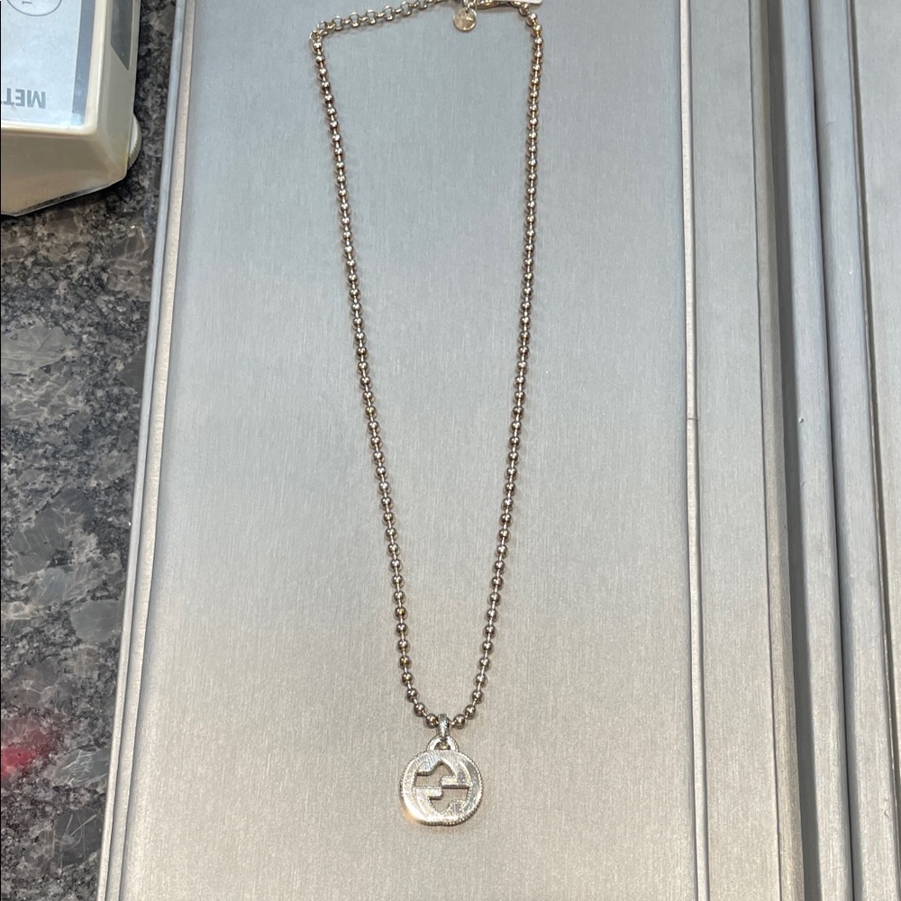 Gucci Silver Pendant Necklace